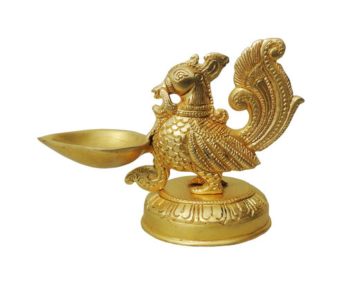 Brass Table Oil Lamp Murga Deepak 0.48Kg